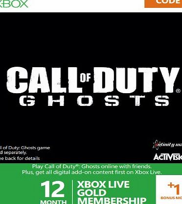 Xbox LIVE 12+1 Month Gold Membership: Call of Duty Ghosts Branded [Online Game Code]